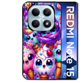 Coque noire taperso pour Redmi Note 15 et PRO PLUS 4G 5G avec motif anime ice cream kawaii protection antichoc personnalisée