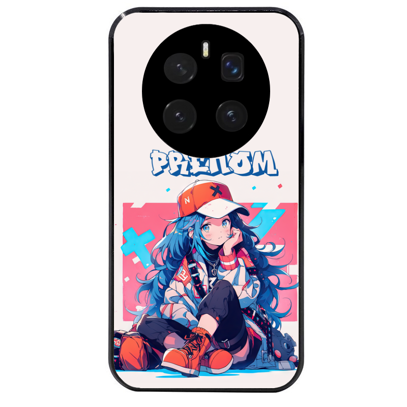 Coque noire taperso pour Magic 7 LITE et PRO avec motif anime casquette personnalise protection antichoc personnalisée