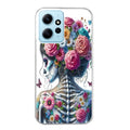 Coque taperso pour Redmi Note 12 4G 5G PRO 4G avec motif tete de mort calavera papillon protection antichoc personnalisée