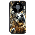 Coque noire taperso pour Magic 5 6 LITE et PRO avec motif foot metal personnalisee protection antichoc personnalisée