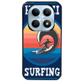 Coque noire taperso pour POCO M8 5G et PRO 5G avec motif hawaii et surf protection antichoc personnalisée