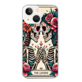 Coque taperso pour Iphone 13 et PRO MINI PRO MAX avec motif tete de mort lovers protection antichoc personnalisée