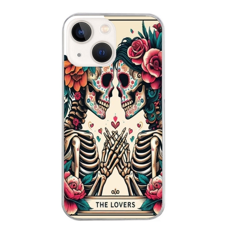 Coque taperso pour Iphone 12 et PRO MINI PRO MAX avec motif tete de mort lovers protection antichoc personnalisée