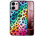 Coque noire taperso pour OPPO A6 PRO 4G et 5G avec motif leopard arc protection antichoc personnalisée
