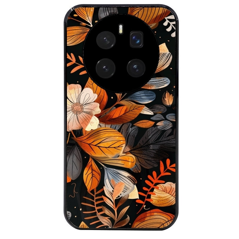 Coque noire taperso pour Magic 7 LITE et PRO avec motif fleur automne protection antichoc personnalisée