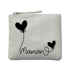 Chaussettes paillettes doré motif maman coeur