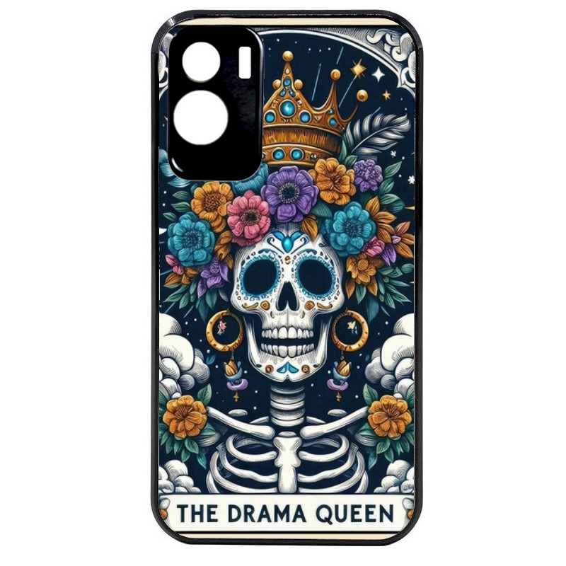 Coque noire taperso pour Honor 70 LITE 90 et LITE avec motif tete de mort drama queen protection antichoc personnalisée