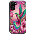 Coque noire taperso pour OnePlus Nord CE5 avec motif colibri et fleurs protection antichoc personnalisée