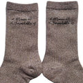 Chaussettes paillettes bronze motif mamie formidable