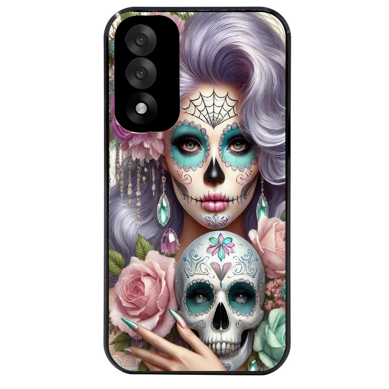 Coque noire taperso pour OnePlus Nord 5 avec motif tete de mort calavera bijoux protection antichoc personnalisée