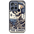 Coque noire taperso pour Moto Edge 60 et Neo Fusion Pro avec motif mort gamer protection antichoc personnalisée
