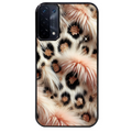 Coque noire taperso pour OPPO A54 et A74 5G avec motif effet fourrure leopard 1 protection antichoc personnalisée
