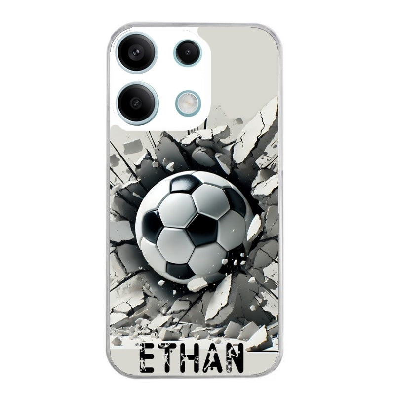 Coque taperso pour POCO M6 PRO 4G avec motif foot beton personnalisee protection antichoc personnalisée