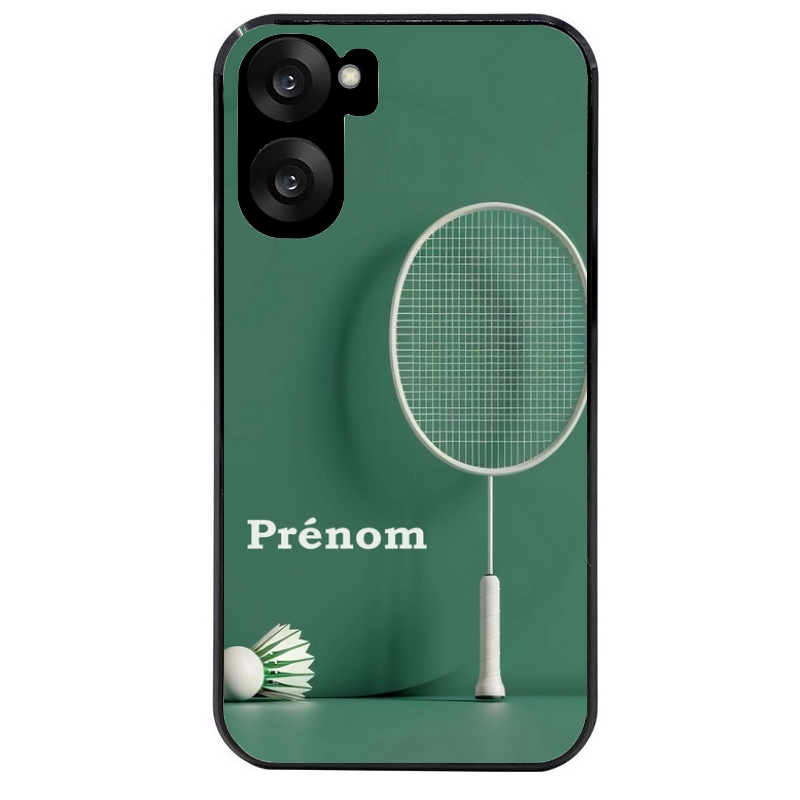 Coque noire taperso pour OnePlus Nord CE5 avec motif badminton sport personnalise protection antichoc personnalisée