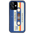 Coque noire taperso pour OPPO A40 personnalisable avec motif cassette bleu protection antichoc personnalisée