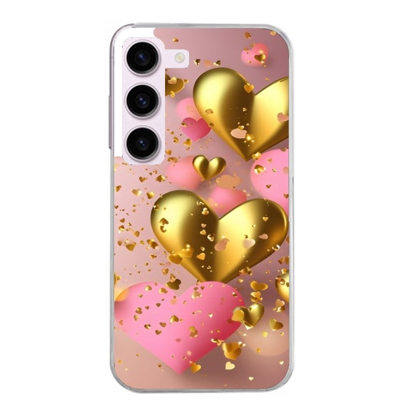 Coque taperso pour Galaxy A13 4G et 5G A23 A53 avec motif coeur rose protection antichoc personnalisée