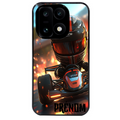 Coque noire taperso pour OnePlus 15 avec motif karting f1 personnalisee protection antichoc personnalisée