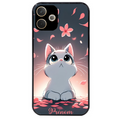 Coque noire taperso pour OPPO A5 PRO 4G et 5G avec motif chat anime avec votre prenom protection antichoc personnalisée