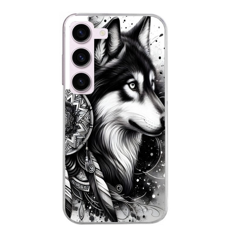 Coque taperso pour Galaxy A13 4G et 5G A23 A53 avec motif loup dreamcatcher protection antichoc personnalisée