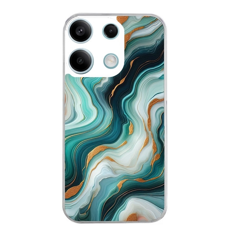 Coque taperso pour POCO X6 5G avec motif marbre vert protection antichoc personnalisée