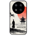 Coque noire taperso pour Magic 7 LITE et PRO avec motif samourai et temple personnalisee protection antichoc personnalisée