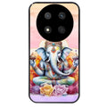 Coque noire taperso pour Magic 7 LITE et PRO avec motif elephant namaste protection antichoc personnalisée