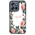 Coque noire taperso pour Moto Edge 60 et Neo Fusion Pro avec motif cadre fleur pastel personnalisee protection antichoc personnalisée