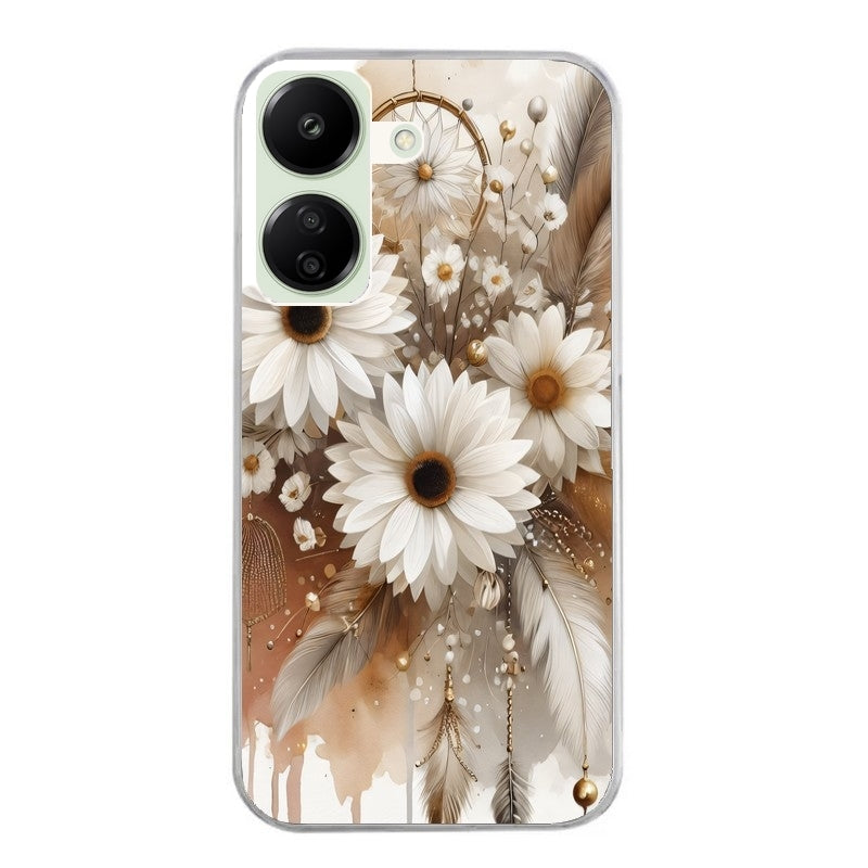 Coque taperso pour POCO C65 4G avec motif dreamcatcher marguerite protection antichoc personnalisée