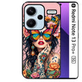 Coque noire taperso pour Redmi Note 13 PRO PLUS 5G avec motif femme papillon protection antichoc personnalisée
