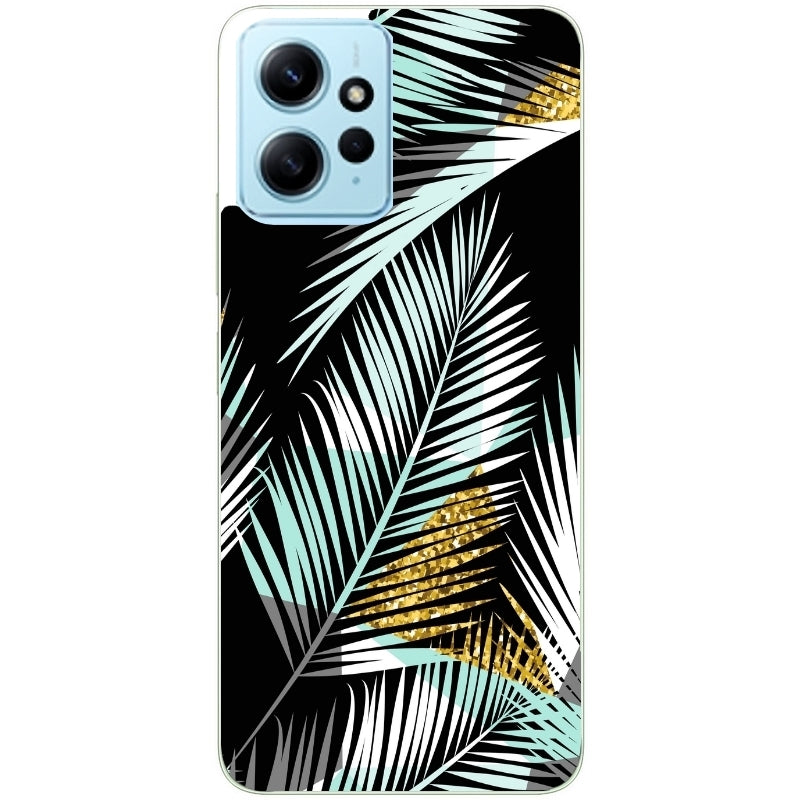 Coque taperso pour Redmi Note 12 4G 5G PRO 4G avec motif palmier noir protection antichoc personnalisée