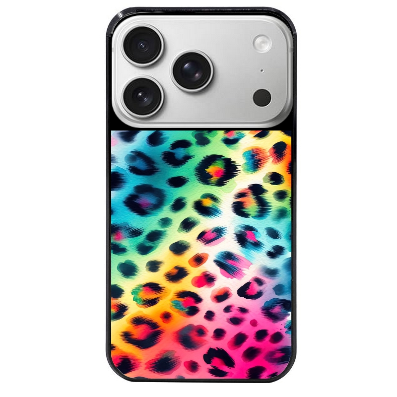 Coque noire taperso pour Iphone 17 17E AIR MAX PRO avec motif leopard arc protection antichoc personnalisée