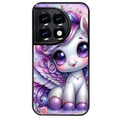 Coque noire taperso pour OnePlus 11 et 12 avec motif licorne violette protection antichoc personnalisée