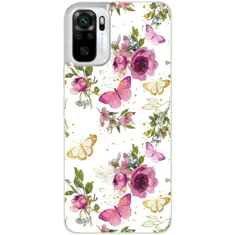 Coque taperso pour Redmi Note 10 4G 5G PRO 10S avec motif fleur et papillon protection antichoc personnalisée