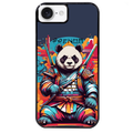 Coque noire taperso pour Iphone 16 16E PLUS MAX PRO avec motif panda katana personnalisee protection antichoc personnalisée