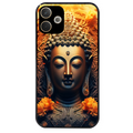 Coque noire taperso pour OPPO A5 PRO 4G et 5G avec motif bouddha et fleur protection antichoc personnalisée