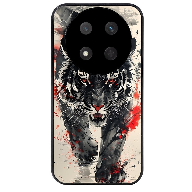 Coque noire taperso pour Magic 7 LITE et PRO avec motif tigre japan protection antichoc personnalisée