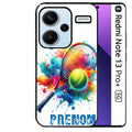 Coque noire taperso pour Redmi Note 13 PRO PLUS 5G avec motif tennis raquette personnalisee protection antichoc personnalisée