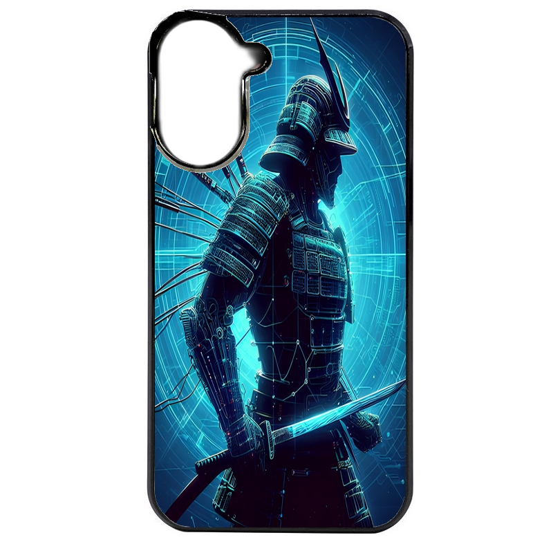 Coque noire taperso pour Redmi A5 4G avec motif samourai bleu protection antichoc personnalisée