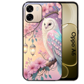 Coque noire taperso pour OPPO A6 A6X 4G et 5G avec motif chouette cerisier protection antichoc personnalisée