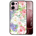 Coque noire taperso pour OPPO A6 PRO 4G et 5G avec motif fleur couleur pastel protection antichoc personnalisée