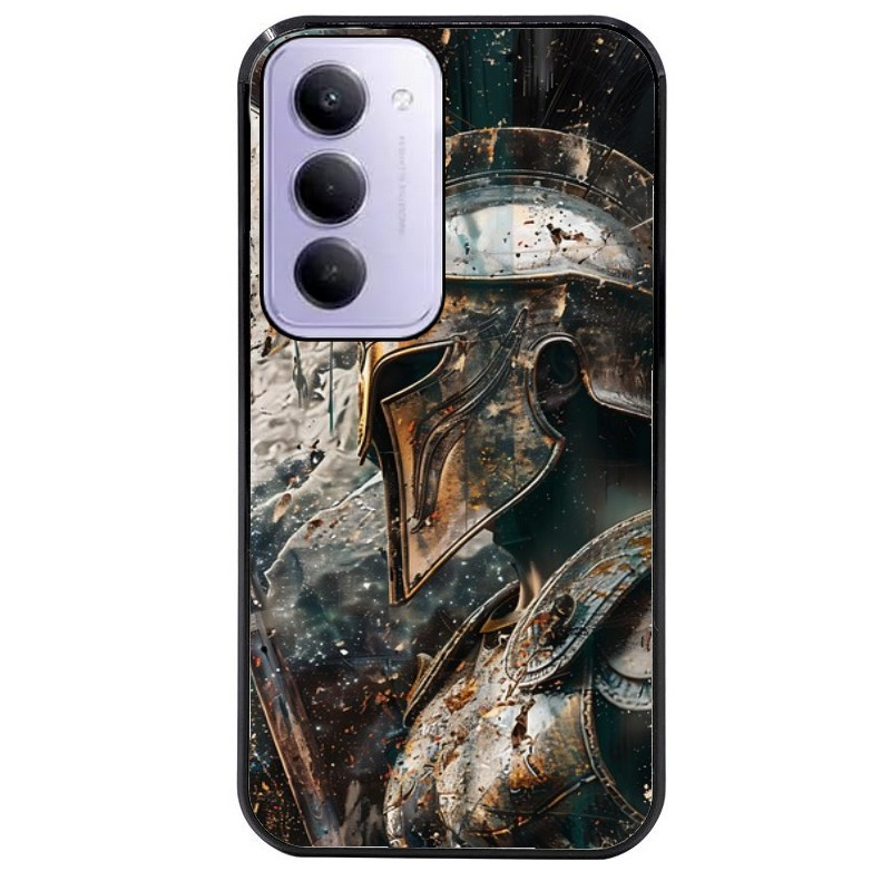 Coque noire taperso pour Redmi 15 4G et 5G avec motif spartan guerrier protection antichoc personnalisée