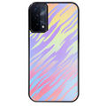 Coque noire taperso pour OPPO A54 et A74 5G avec motif zebre pastel protection antichoc personnalisée