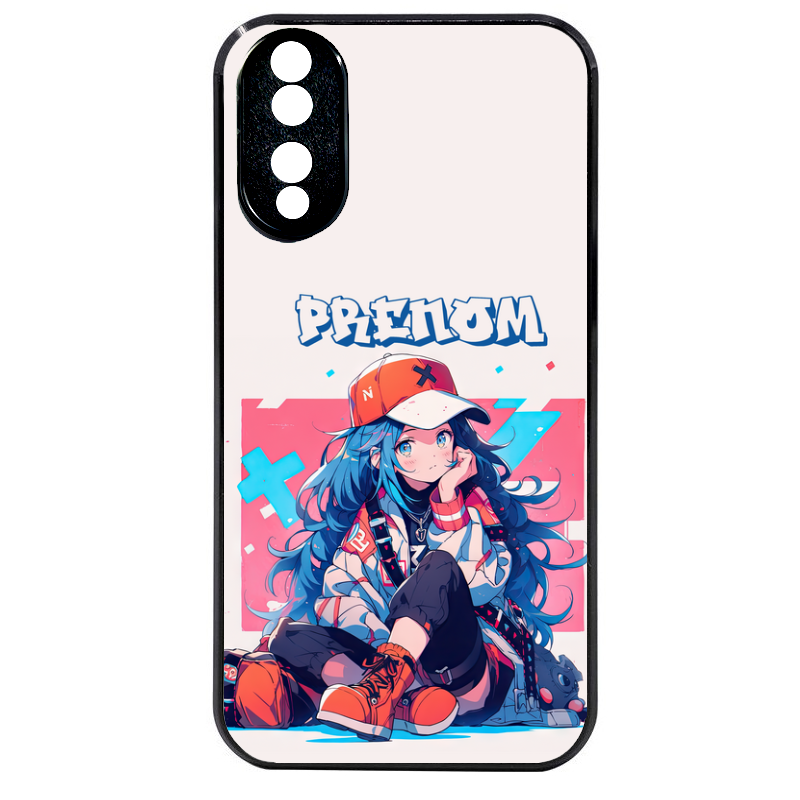 Coque noire taperso pour Honor 70 LITE 90 et LITE avec motif anime casquette personnalise protection antichoc personnalisée