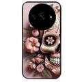 Coque noire taperso pour Redmi A3 avec motif tete de mort calavera rose protection antichoc personnalisée