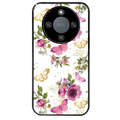 Coque noire taperso pour Magic 5 6 LITE et PRO avec motif fleur et papillon protection antichoc personnalisée