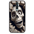 Coque noire taperso pour OPPO Reno 2 et 2Z avec motif tete de mort smile protection antichoc personnalisée