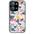 Coque noire taperso pour POCO C85 avec motif jungle et fleur rose protection antichoc personnalisée