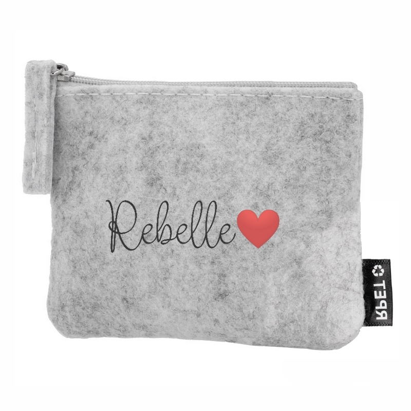 Porte monnaie rebelle en feutrine en feutrine