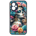Coque noire taperso pour Honor 400 et Lite Pro Smart avec motif tete de mort calavera bleu protection antichoc personnalisée