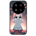 Coque noire taperso pour Magic 7 LITE et PRO avec motif chat anime avec votre prenom protection antichoc personnalisée